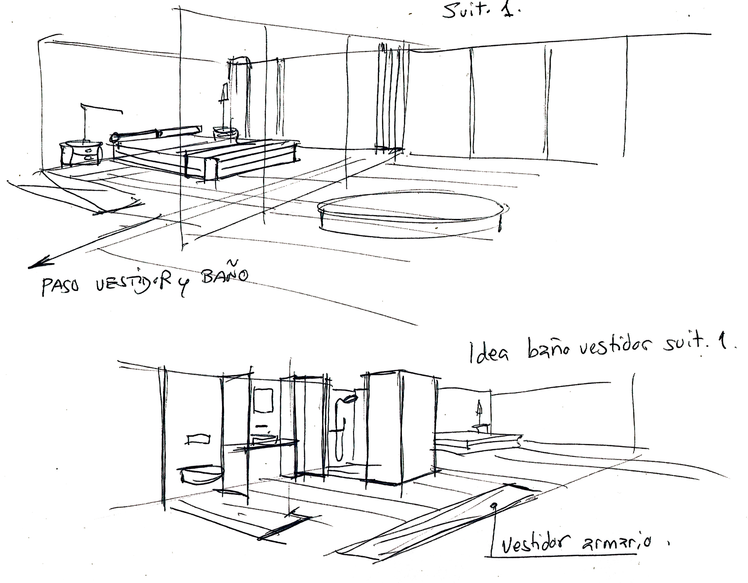 Conversaciones con croquis interiorismo pepenietostudio