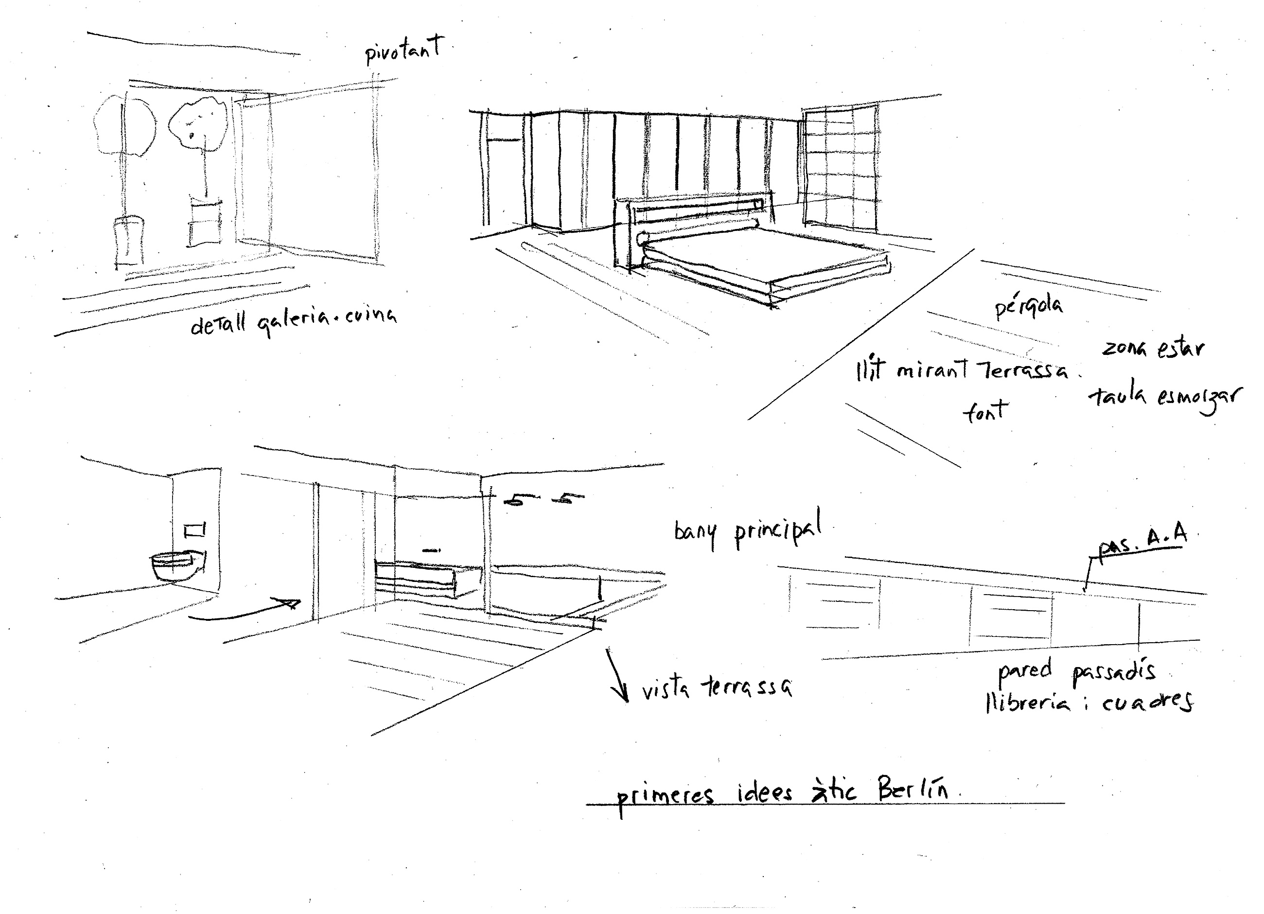 Conversaciones con croquis interiorismo pepenietostudio