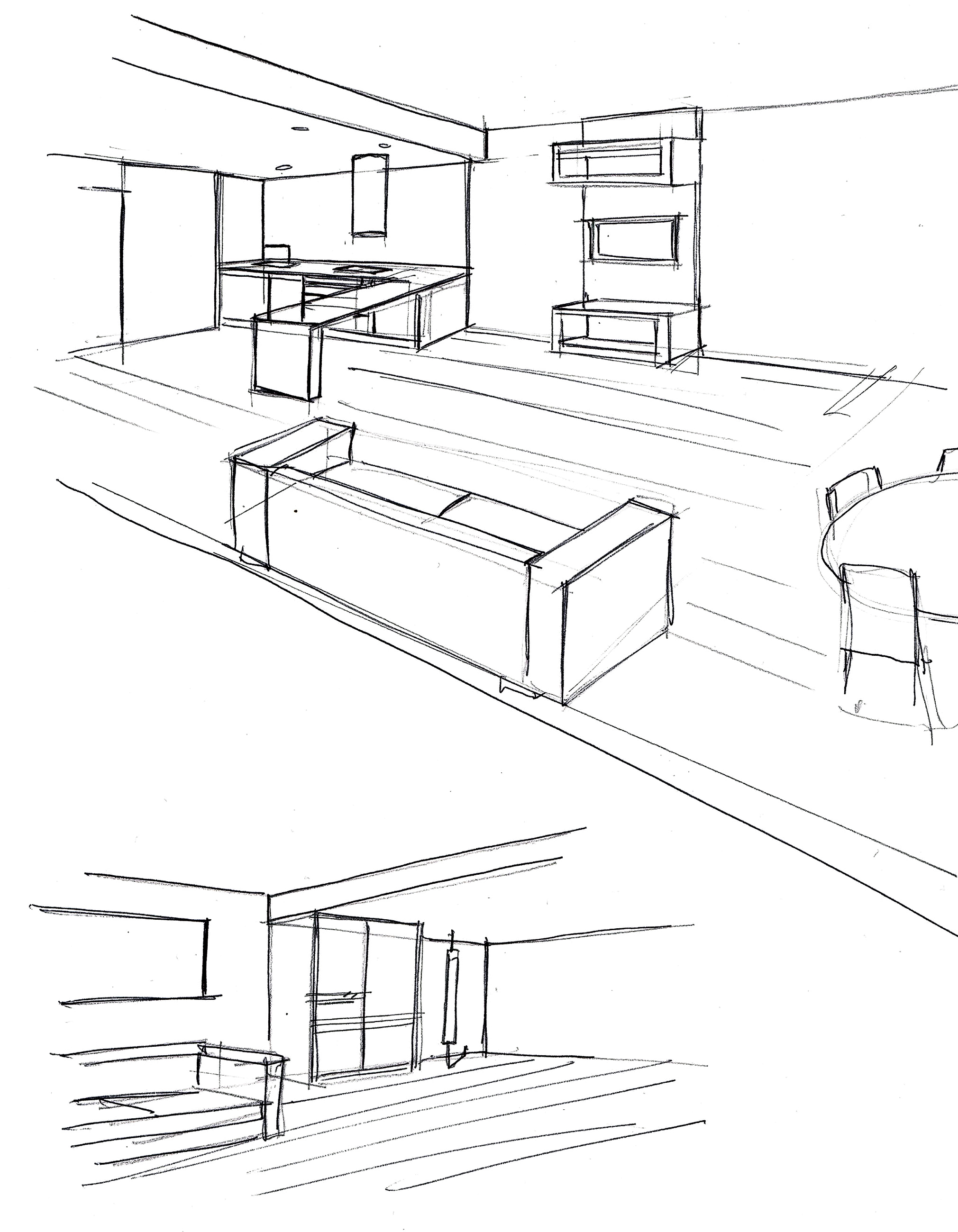 Conversaciones con croquis interiorismo pepenietostudio