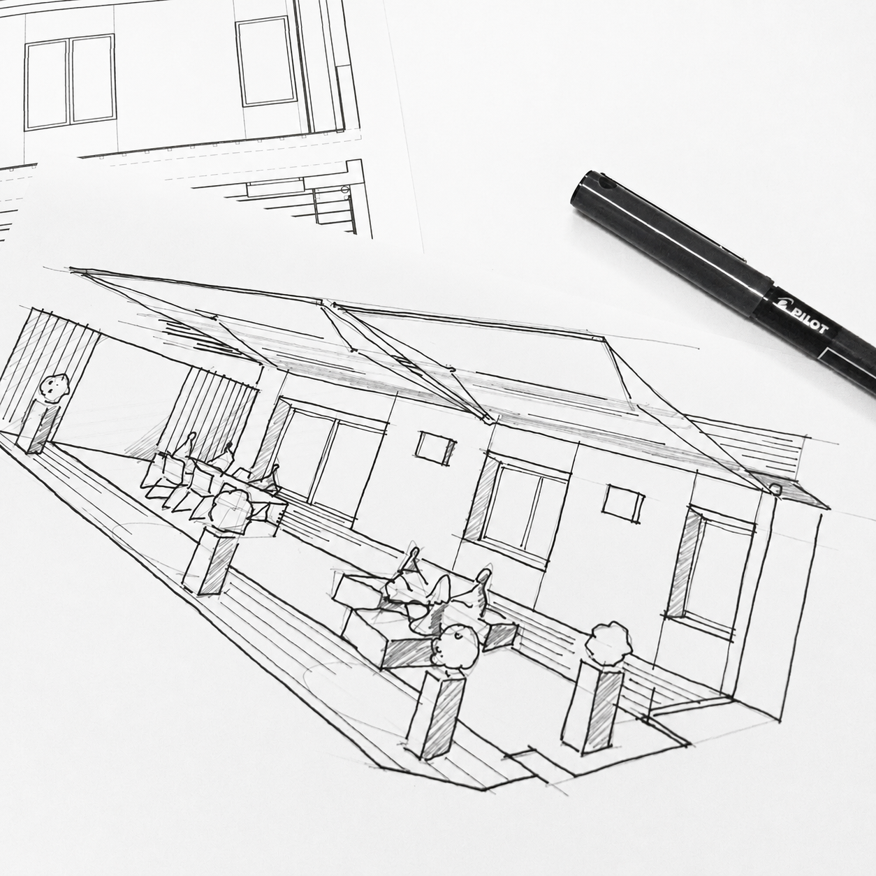 Conversaciones con croquis interiorismo pepenietostudio