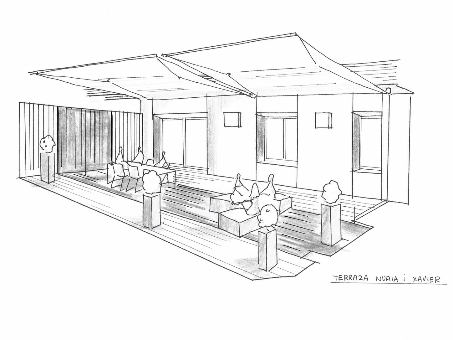 Conversaciones con croquis interiorismo pepenietostudio